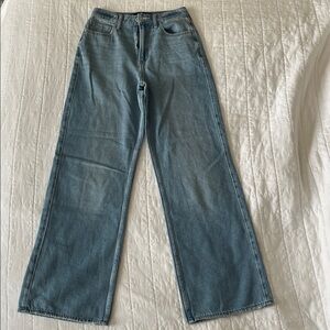 Hollister Light Blue High Rise Baggy Jeans